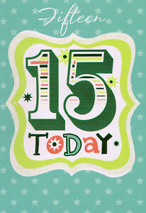  boys  15th happy birthday  card age 15  today 7 x cards to 