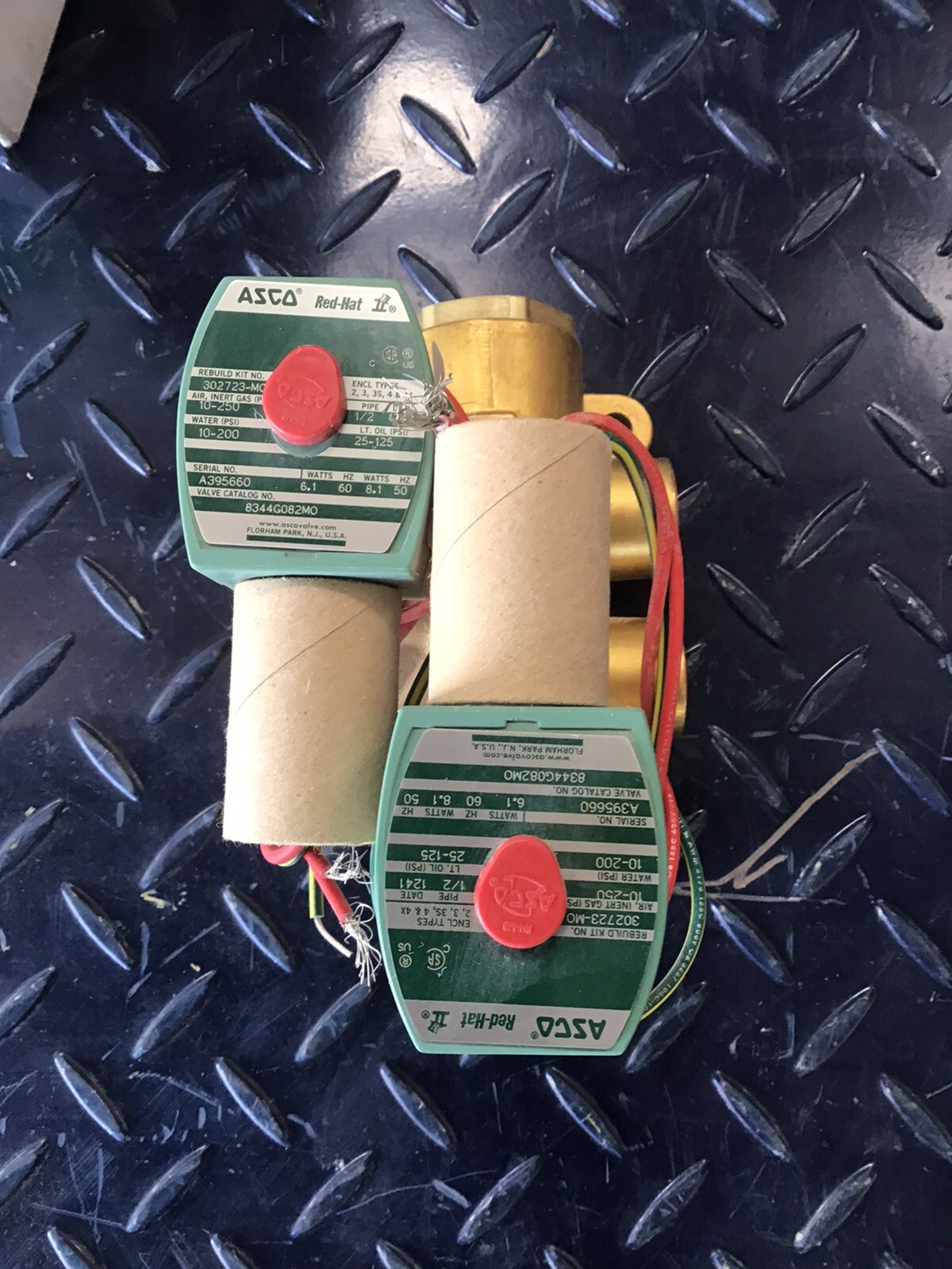 ASCO Dual Solenoid Poppet Valve EF8344G082 1/2" NPT 4Way 120V