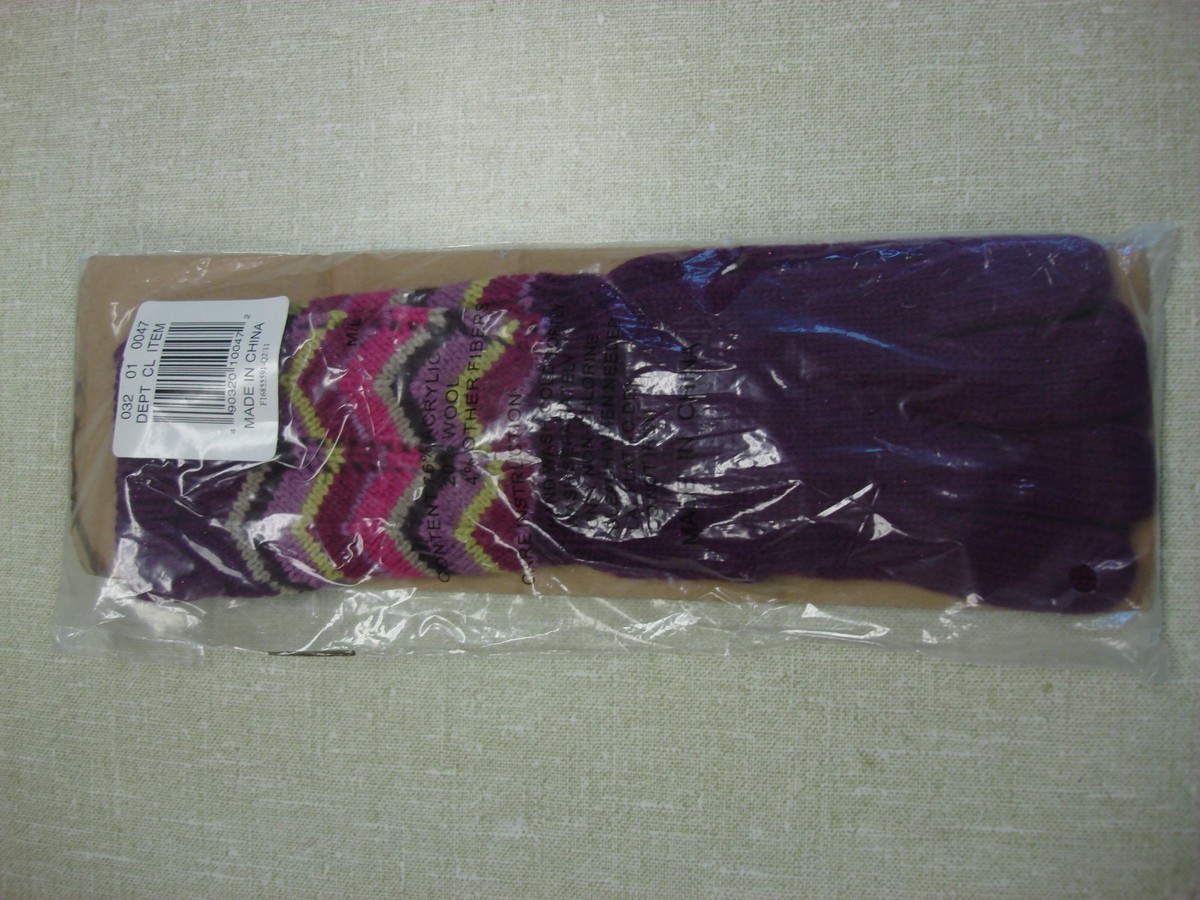 Gants Missoni Fille Violet Zig Zag - Taille M/L - Neufs Avec étiquettes