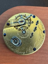 VINTAGE 10 SIZE WALTHAM POCKET WATCH MOVEMENT, GR. APPLETON TRACY,KEEPING TIME