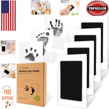 4-Pack Inkless Baby Hand  Footprint Kit - Pet Paw Print  Keepsake Prints