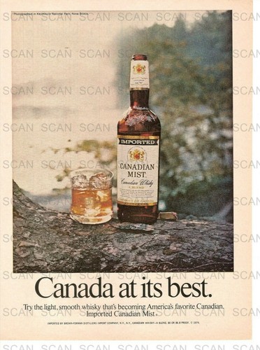 1974 Canadian Mist Whisky Vintage Magazine Ad 'Kejimkujik Park Nova Scotia'