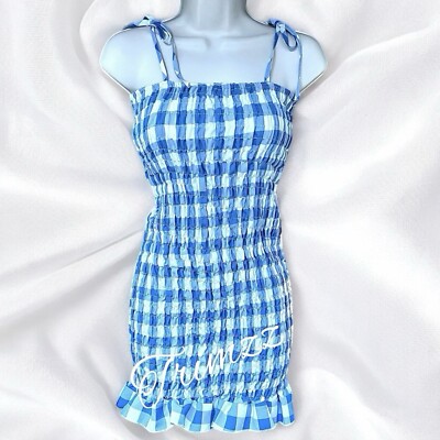 Size Medium  .Stretchy Bottom Ruffled Strappy Dress. New .Love + Harmony