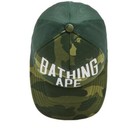 A BATHING APE Bape 1st GREEN Camo College Logo Trucker Mesh Snapback Hat Cap — photo 2