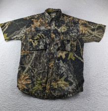 Field Staff by Mossy Oak Camo Shrit Button Down Camouflage Mens M Vented Hunting