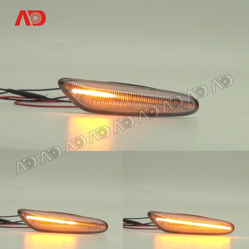 FOR BMW E46 E60E61 E81E82E83E84E87 E90 E91 LED Side Marker Light Dynamic Clear - Picture 2 of 7