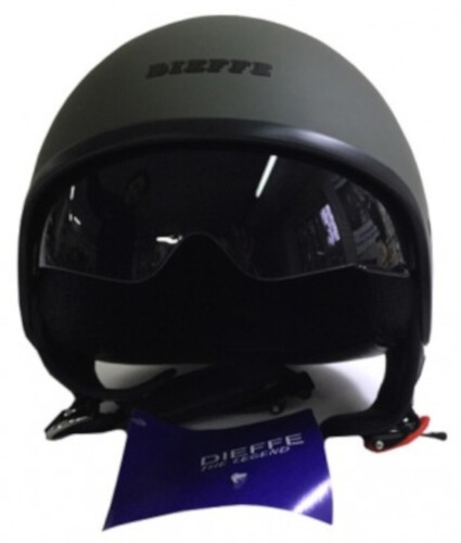 Casco Demijet Dieffe Con Visiera A Scomparsa Verde Militare Opaco taglia S - Foto 2 di 5