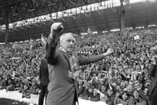 Bill Shankly Shows Delight Liverpool Fans Anfield Liverpool Drew L- 1973 Photo