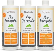 Oxyfresh Pro Formula Fresh Mint Mouthwash – Patented Zinc Mouthrinse for Fresh B