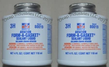 PERMATEX AVIATION FORM-A GASKET SEALANT LIQUID 4 FL OZ  80019  (2 bottles) USA