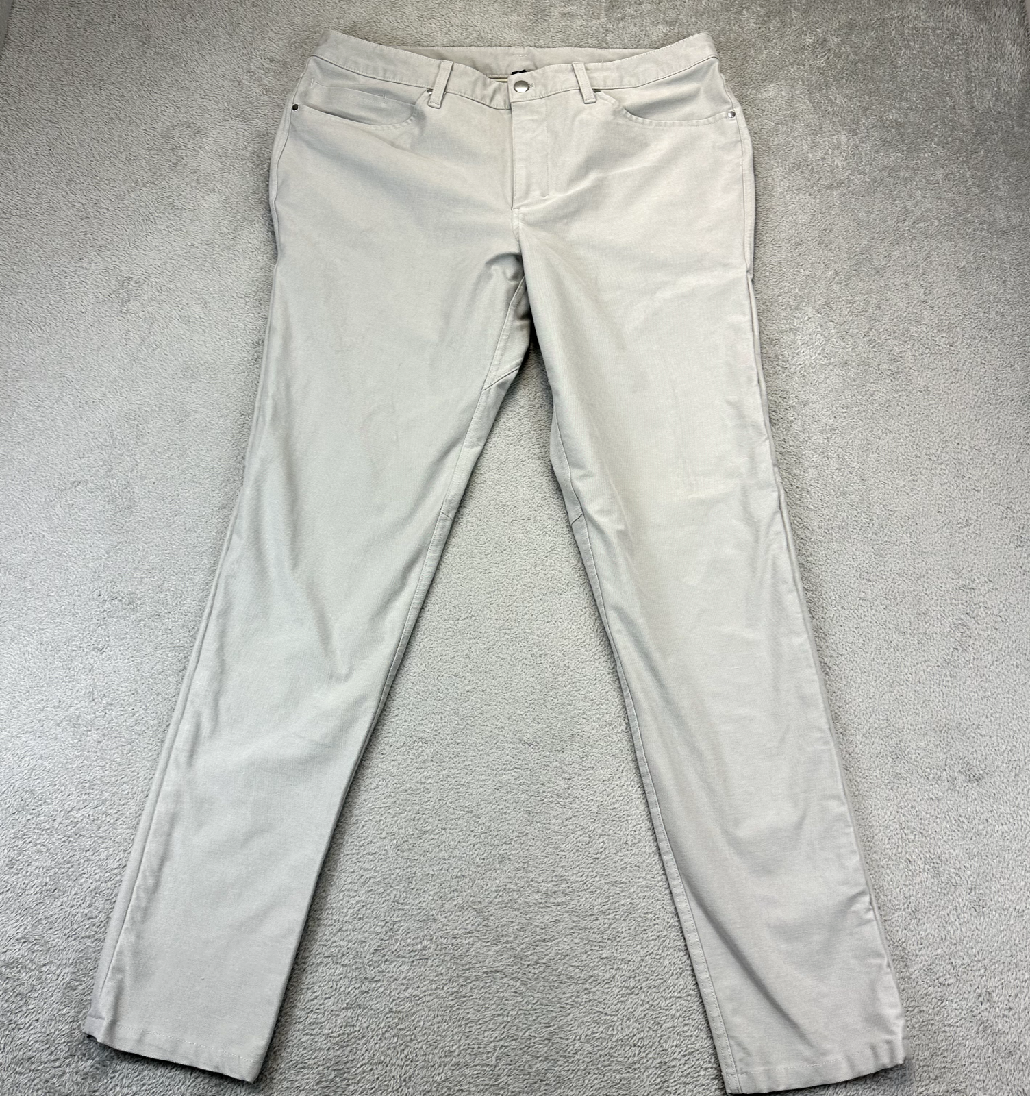 LULULEMON ABC Slim Fit Utilitech Pants Gray Jeans Mens 36x34 Straight