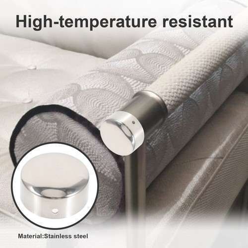 2Pcs Metal Handrail End Caps Rail Support Decorative Tube Protectors New - Picture 3 of 12