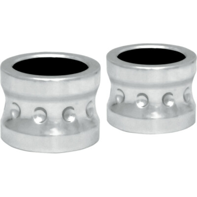 Covingtons Customs Chrome Dimpled Front Axle Spacers Harley FLH 08-17 W/O ABS