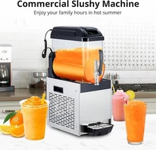 Commercial Slushy Machine 3.2Gallons 12L 1Tank Margarita Maker Margarita Machine