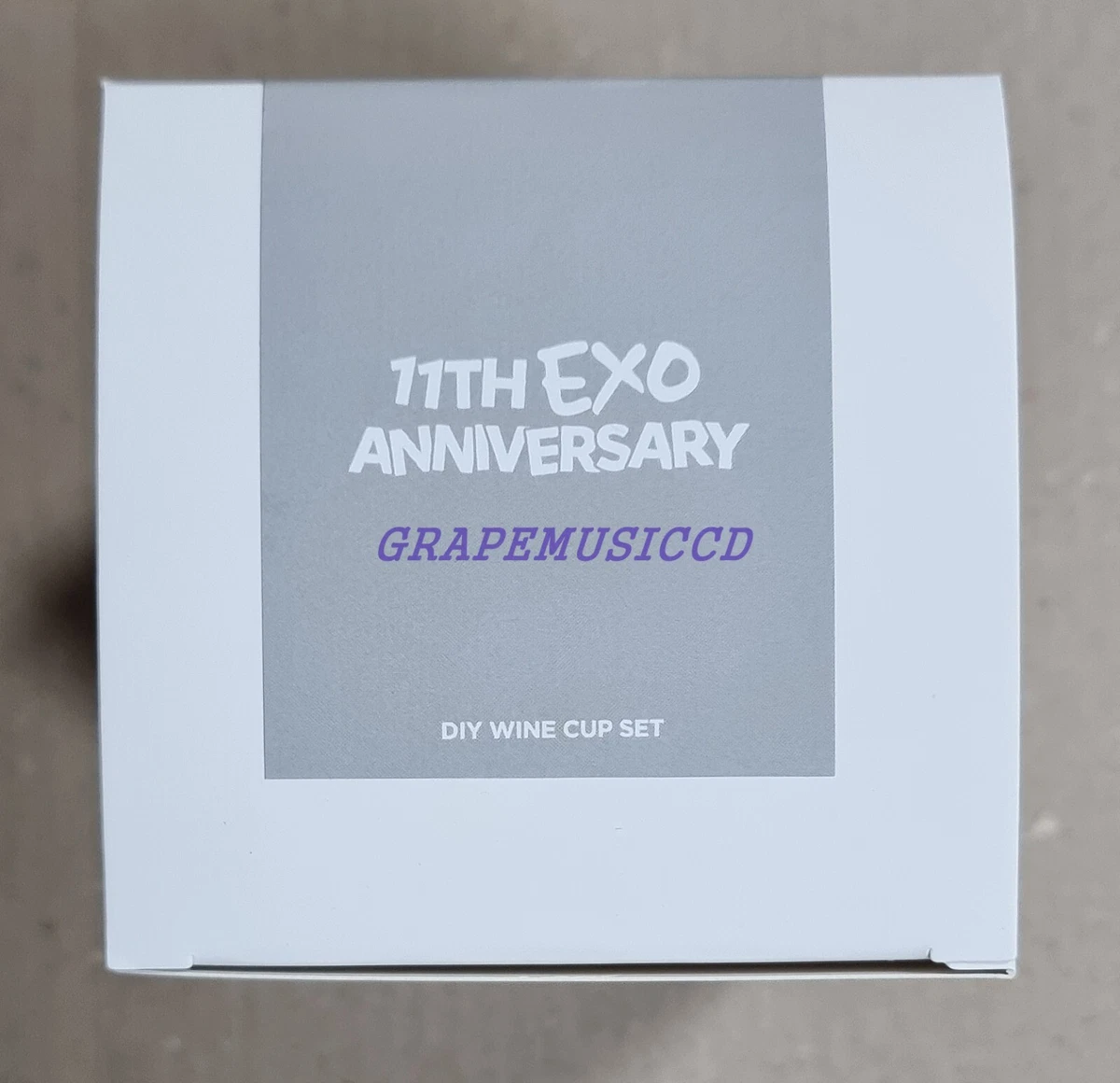 EXO 11th Anniversary OFFICIAL MD GOODS DIY PLASTIC WINE CUP & PHOTO CARD SET NEW