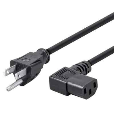 Cisco Voltex 8FT Power Cord Cable NEMA 5-15P Male to Right Angle Female 18 AWG