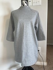 NWT Forever 21 Classic Mock Neck Heather Grey Athletic Style Dress Sz S