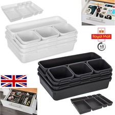 8/16 Pcs Drawer Draw Insert Organisers Storage Solution Tidy Socks Divider Box