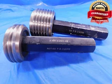 3.188 4 UNS 2B THREAD PLUG GAGE 3.1880 3 3/16 GO NO GO P.D.'S = 3.0250 & 3.0390