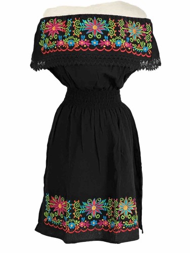 Maria Bonita Vintage Embroidery Mexican Dress Size Medium