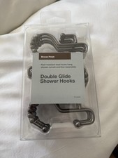 White Opalhouse Shower Curtain With Two Sets Of Hooks