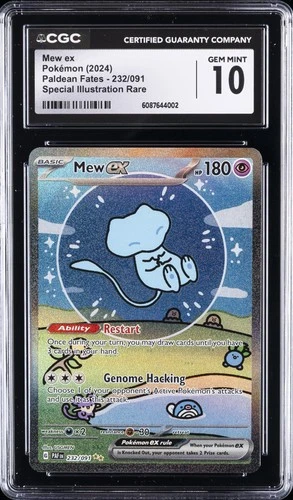 2024 POKEMON PALDEAN FATES SPECIAL ILLUSTRATION RARE #232 MEW CGC 10 GEM MINT