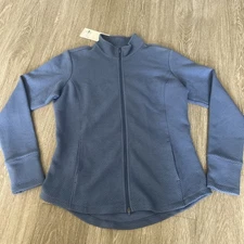 NWT Women's Medium Walter Hagen Clubhouse Full Zip Golf Jacket Mid Blue