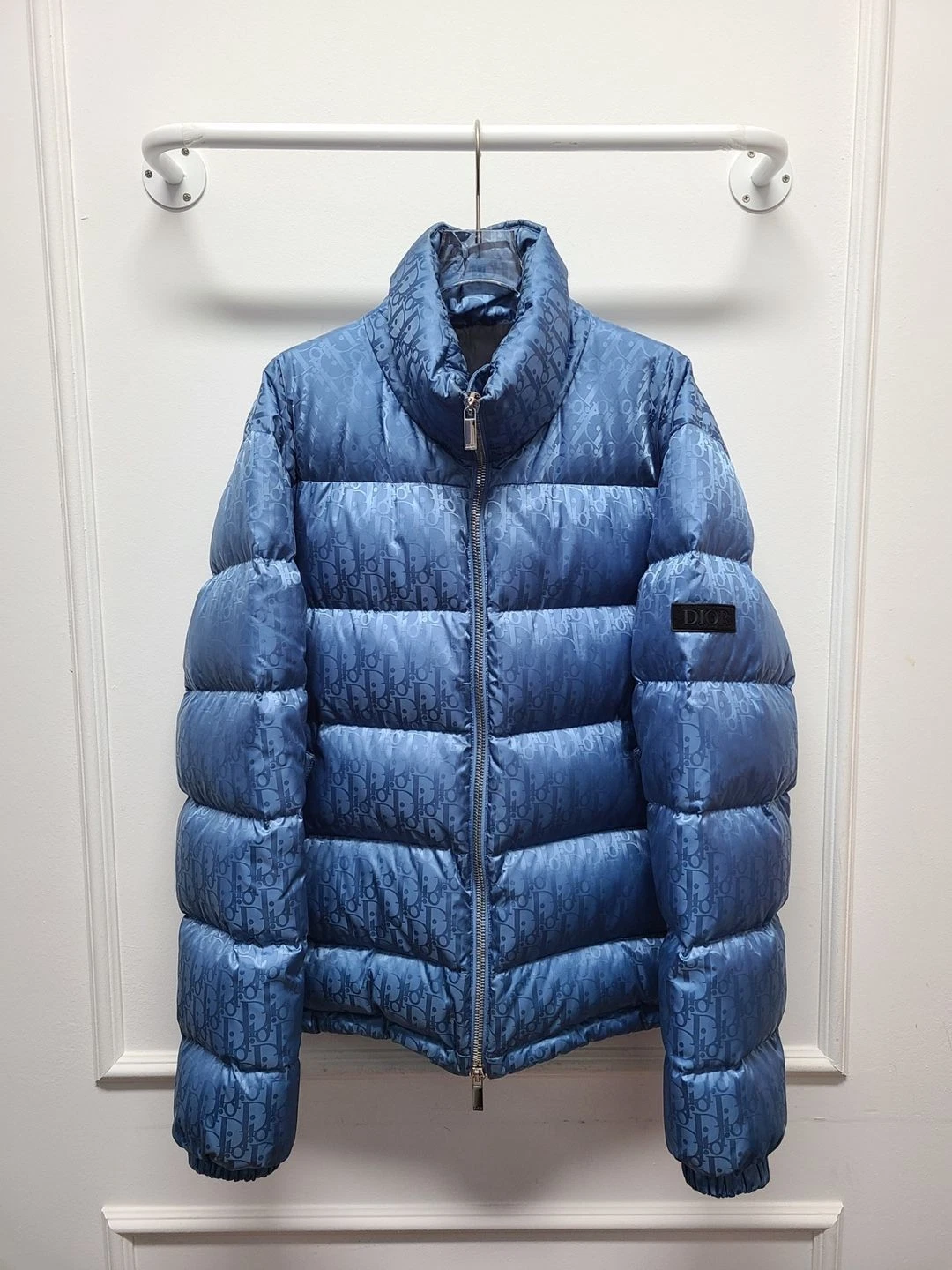 Dior Giacca Imbottita Piumino Obliquo Blu 50 121654095