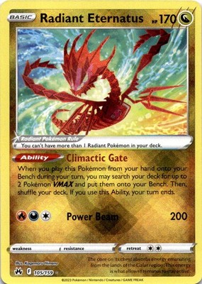 Radiant Eternatus Radiant Rare Crown Zenith 105/159 NM