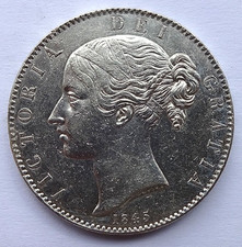 Victoria Young Head 1845 VIII Crown VF+
