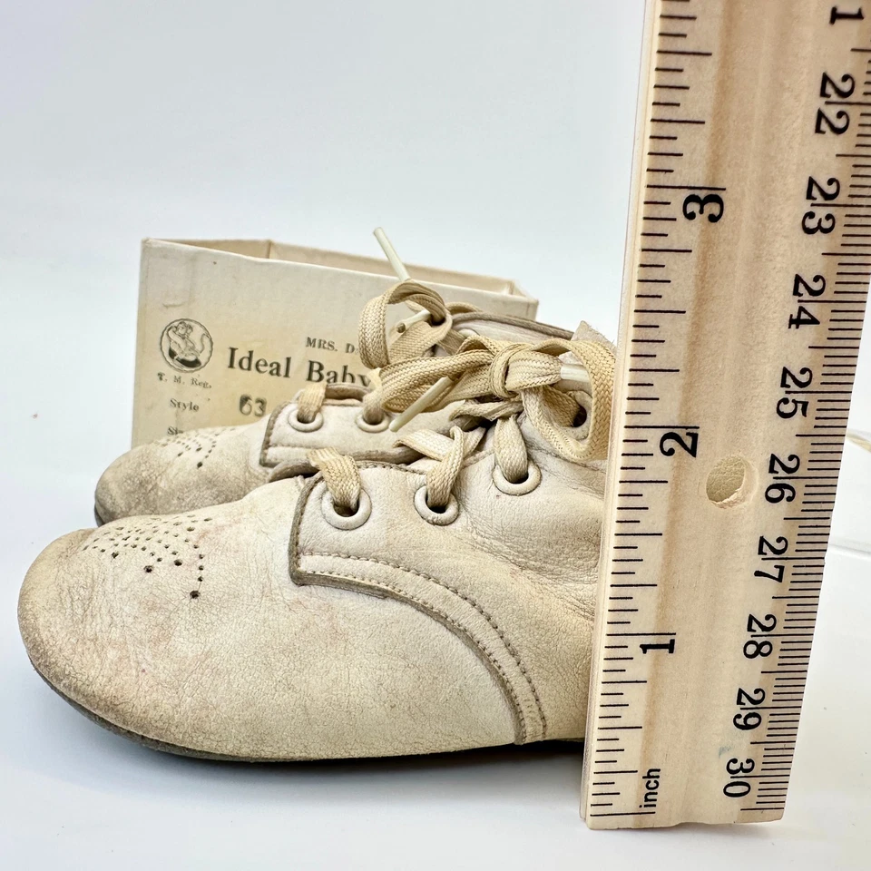 Zapatos de bebé de cuero vintage - Mrs. Day’s ideal talla 1 con caja - estilo 63 - Danvers Foto 3 de 4