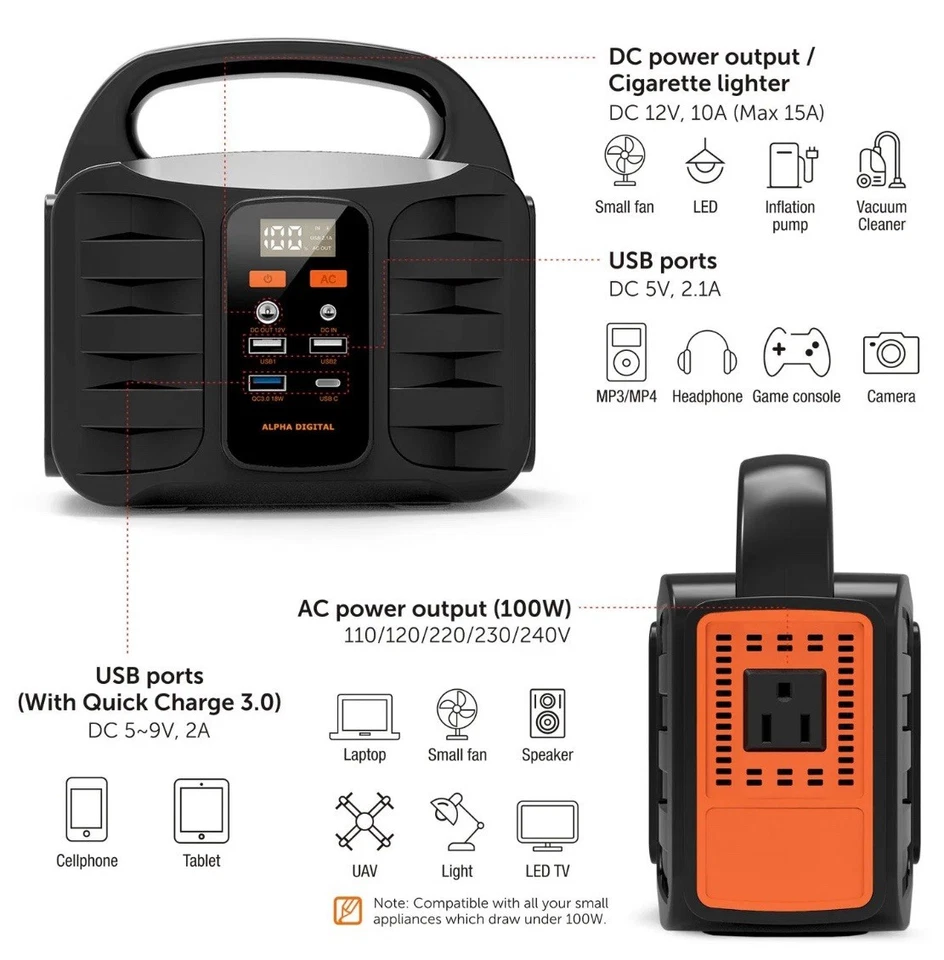 Central eléctrica de respaldo portátil Foto 3 de 4