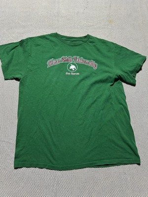 Y2K 2000s TSU Texas State University San Marcos college T-shirt size large