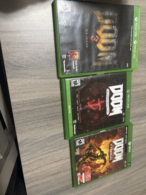 Doom Xbox Game Lot Bundle - Doom 3 BFG, Slayers, Eternal - CIB W Manuals
