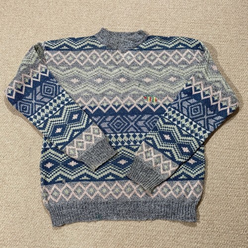 Missoni Sport, VINTAGE Missoni Sport Jumper Mens Large 80s Pattern Sweater Made in Italy