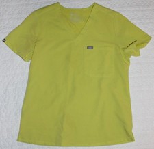 FIGS Catarina Scrubs Stretch Scrub Top Shirt Celery FW1000 Medical Womens Size M