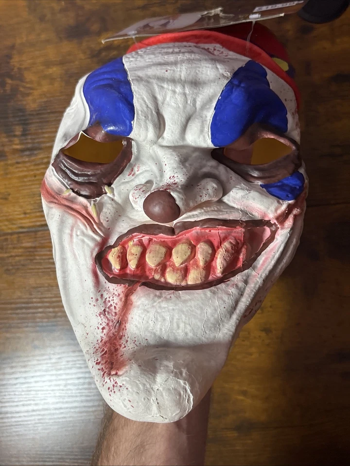 Scary Adult Clown Mime Mask Vinyl Halloween Cosplay Dress Up Spooky - Image 4 of 4