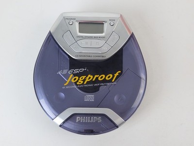 Philips 45 ESP4 Jogproof Portable CD Player AX5015/17 - TESTED + Works! Blue
