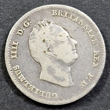1836 Great Britain, William IIII (IV) Silver Groat Fourpence