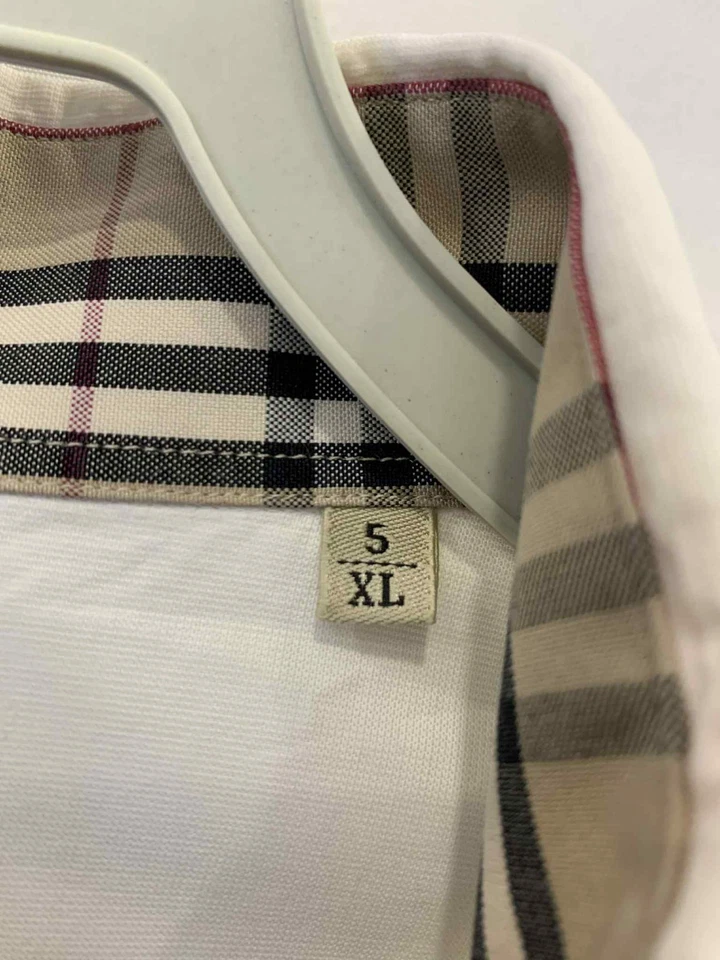 Burberry London Men’s Shirt XL White Long Sleeve Button Down Nova Chec #C11 - Image 4 of 4