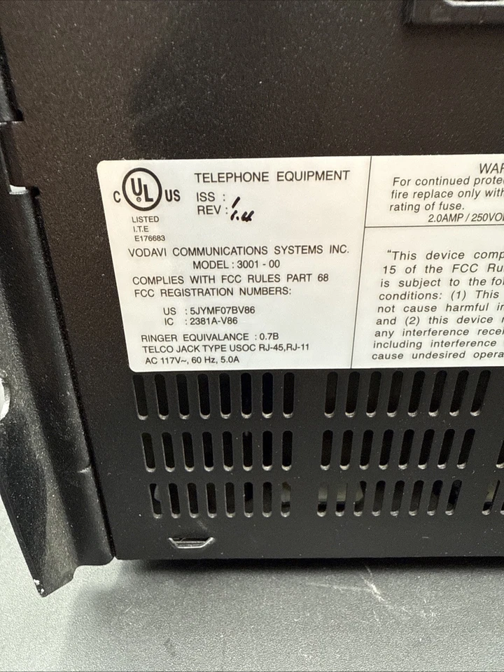 Vodavi DVX XTS 3001-00 6 slot KSU; 8 phones w/ bases PBX Phone System - Image 4 of 4