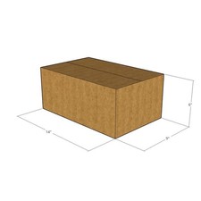 20 14x9x6 Kraft Brown Corrugated Shipping Boxes 32 ECT Single-Wall New