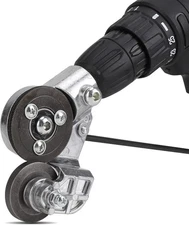 Electric Drill Plate Cutter, 2025 New Upgraded Metal Nibbler Middle, Silver 