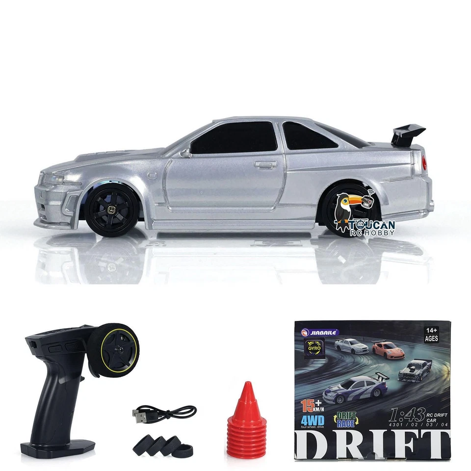 1:43 Ready to Run Race Car Gyro Drift Car 4WD Traffic Cones Mini Toy for Boys - Image 4 of 4
