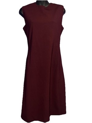 theory classic power dress $355 Theory Women's Burgundy Classic Power Sleeveless Knee Length Dress See  Desc
