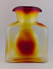 2014 Blenko Art Glass Amberina Double Spout Pitcher 8 Inches Tall