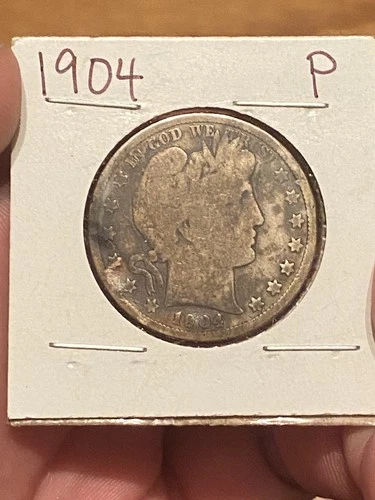 1904 P Barber Head Silver Half Dollar 90% Silver