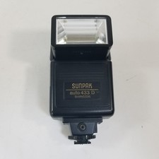 Sunpak Auto 433D Thyristor Camera Flash Shoe Mount Flash