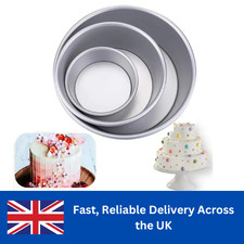 4/6/8 Inch Round Cake Tin Loose Base Non-Stick Baking Pan Removable Bottom Mould