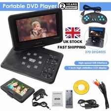 2025 Upgraded 9" Portable DVD Player Streaming Swivel Screen Rechargeable